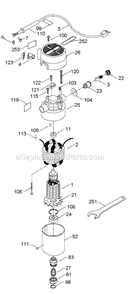 Page A Diagram and Parts List for 691 Type 8 Porter Cable Router